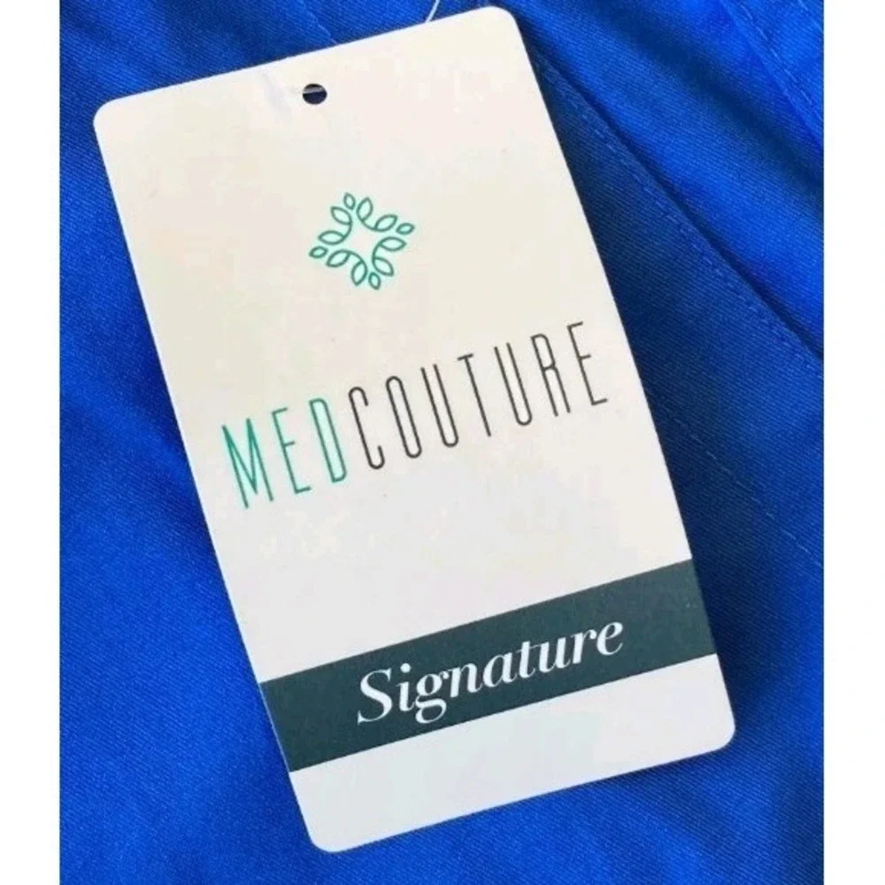 Med Couture Signature Layla Cargo Scrub Pants Women's XS Royal Blue 8741 NWT